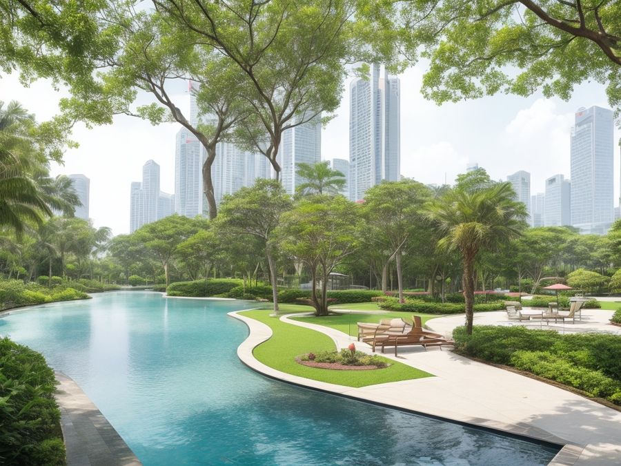 DreamShaper_v7_park_in_singapore_luxury_condo_3